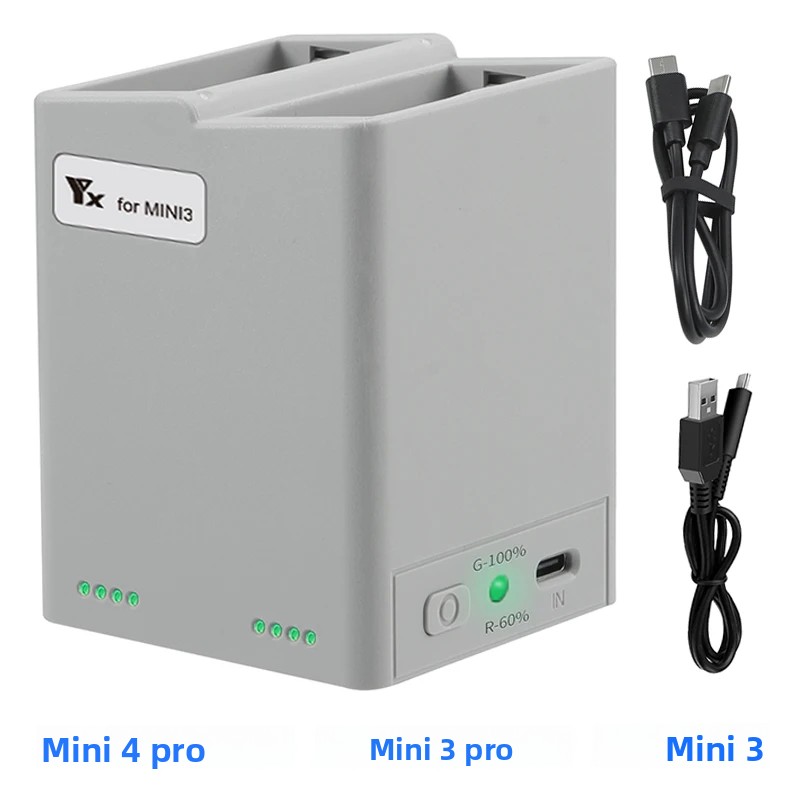 Drone Battery Balance Charger - ドローン用バッテリー充電器ハブ,バッテリー充電バトラー,2バッテリー,dji mini 4 pro,dji mini 3,3pro,ドローンアクセサリー