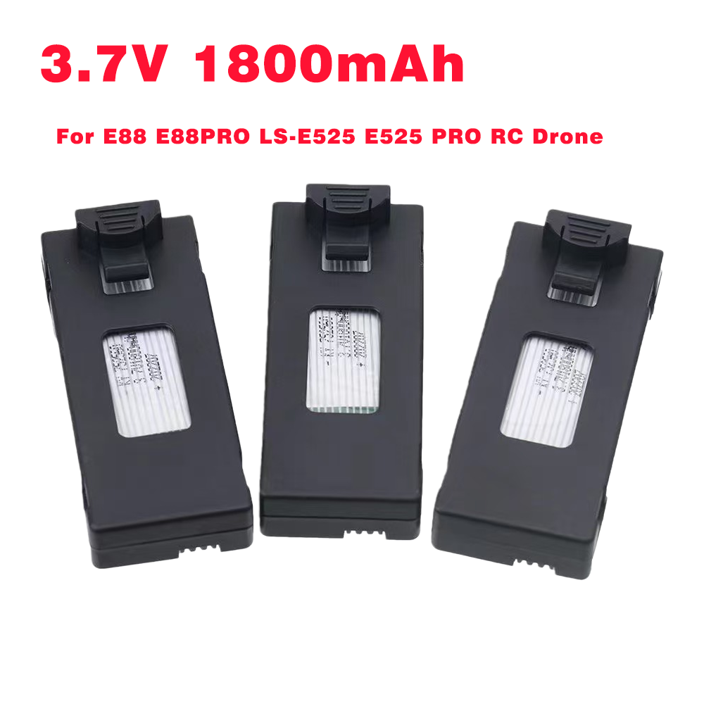 Drone Battery Li-Ion - 3.7V 1800Mah RC ドローンバッテリーアクセサリー E88 E88PRO