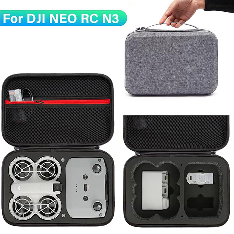 Drone Battery Case - 保護収納ケース トラベル収納ケース ドローンアクセサリー用 ポータブルトラベルハンドバッグ DJI Neoドローンバッテリーコントローラー用