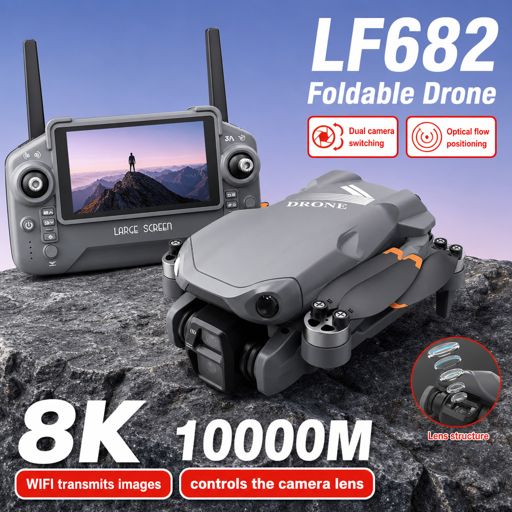 Drone Battery Charger - 空撮写真 LF682 ドローン 8K HD デュアルカメラ