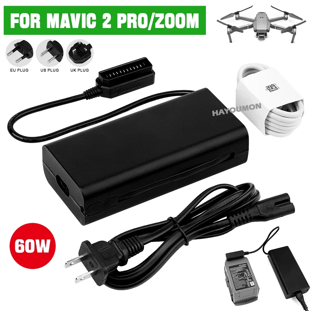 Drone Battery Connector - DJI Mavic 2 Pro/Zoom ドローンバッテリー充電器用 AC