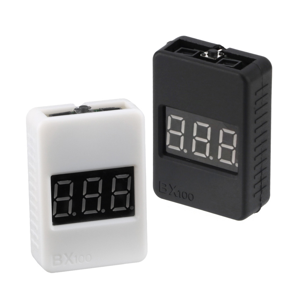 Drone Battery Voltage Checker - BX100 1-8S リポバッテリー電圧テスター 低電圧ブザーアラーム セルチェッカー デュアルスピーカー付き