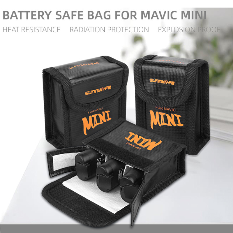 Drone Battery Bag - Dji mini 2/SE用バッテリーセーフバッグ,防爆バッテリー付き,ミニドローン用保護アクセサリー
