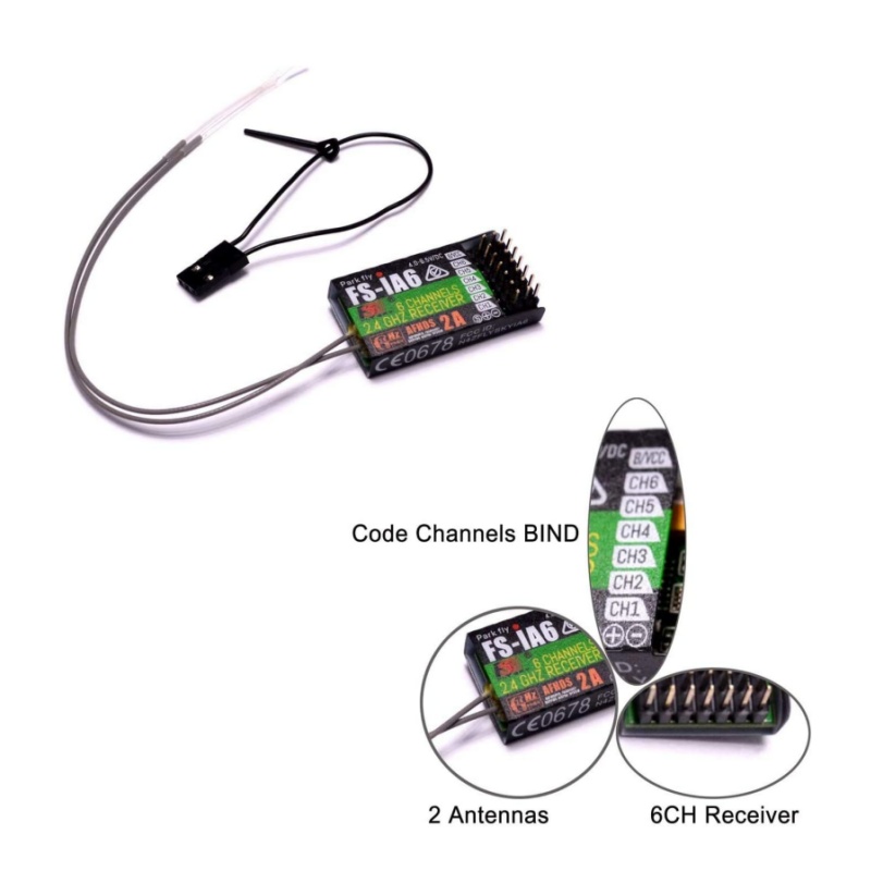 Flysky FS-IA6 レシーバー 6CH デュアルアン - Drone Battery Plate のレビューと価格