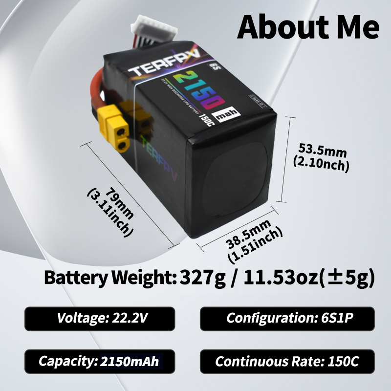 TERFPV リポバッテリー 6S 22.2V 1300/1 - Drone Battery Plate のレビューと価格