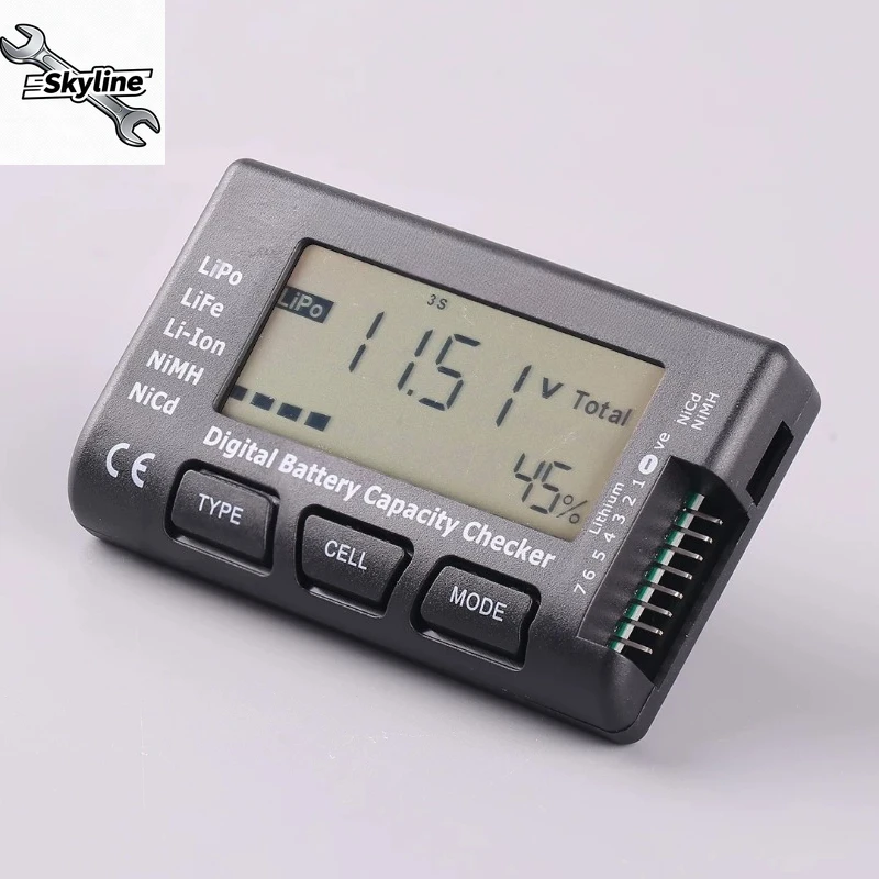 1-8S LiPoバッテリー電圧テスター、低電圧アラーム付き - Drone Battery Voltage Checker のレビューと価格