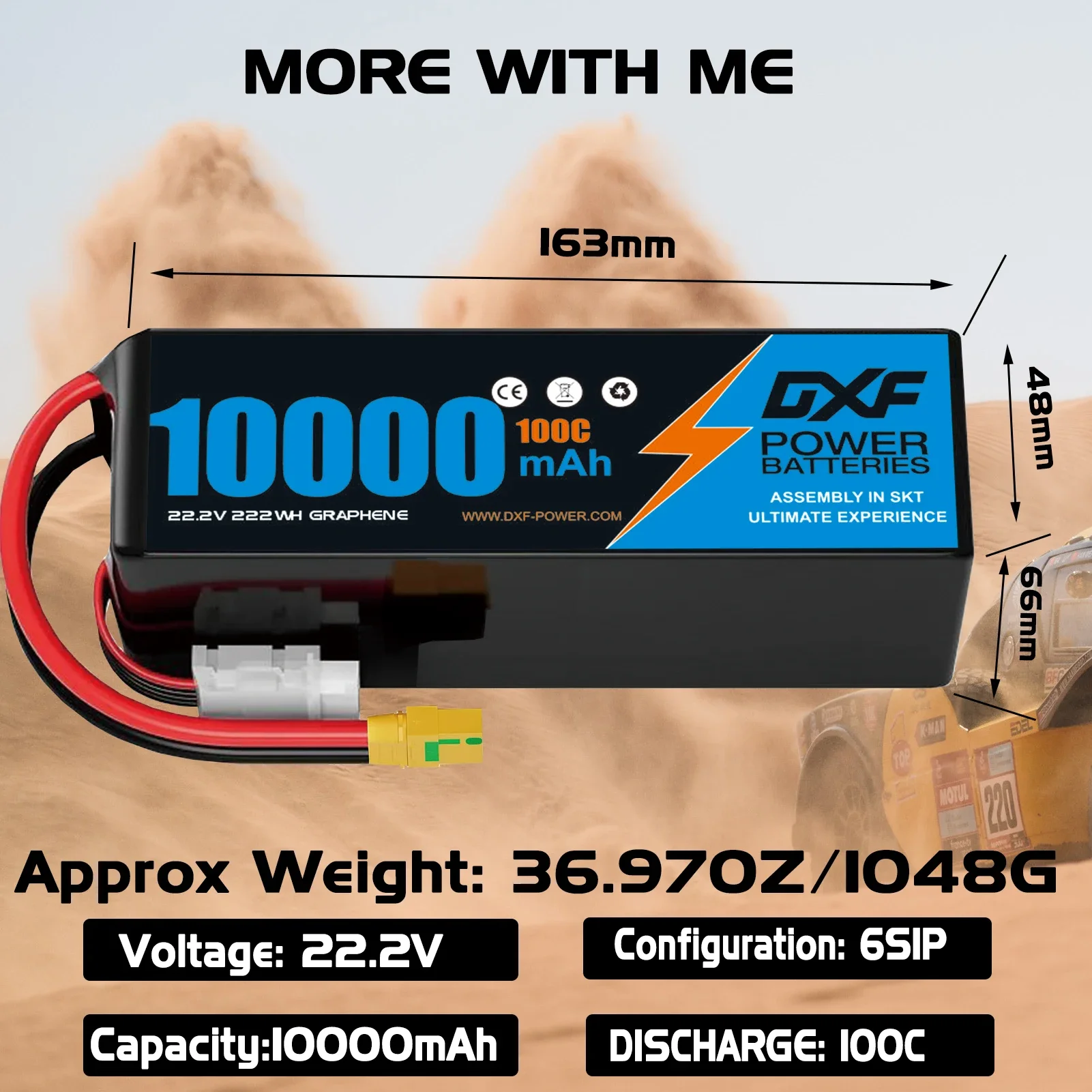 DXF 6S リポバッテリー 10000mAh 22.2V  - Drone Battery 6S のレビューと価格
