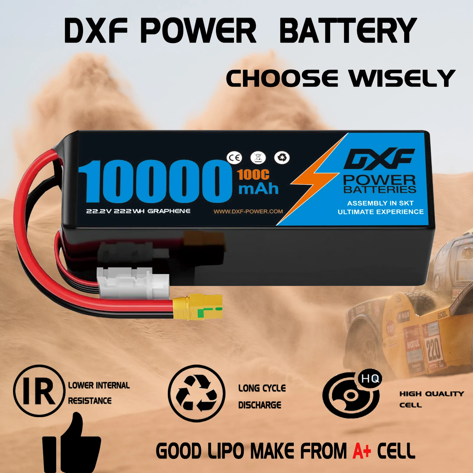 DXF 6S リポバッテリー 10000mAh 22.2V  - Drone Battery 6S のレビューと価格
