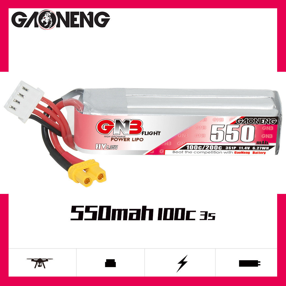 GNB HV 11.4V 550mAh 100C/200C  - Drone Battery Lipo のレビューと価格