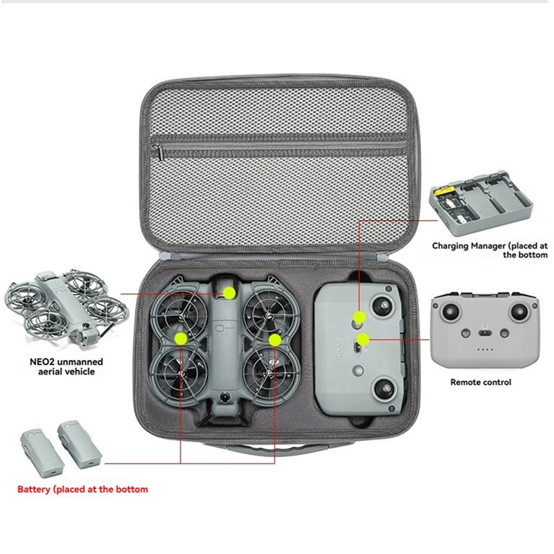 DJI Neo 2ドローン本体、バッテリー、リモコン用保護収 - Drone Battery Case のレビューと価格