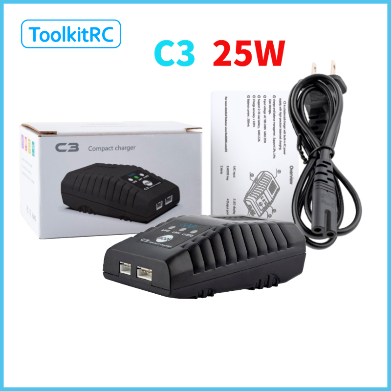 ToolkitRC C3 バランス充電器 2S 3S 25W - Drone Battery 3S のレビューと価格