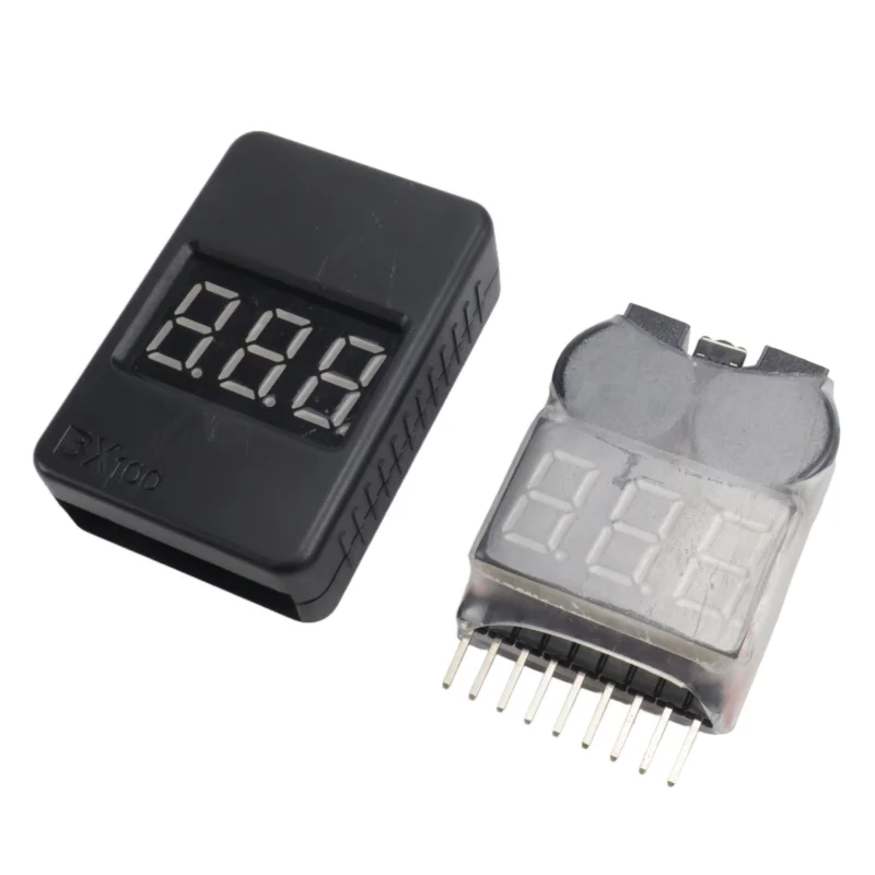 1-8S リポバッテリー電圧テスター低電圧ブザーアラームバッ - Drone Battery Voltage Checker のレビューと価格