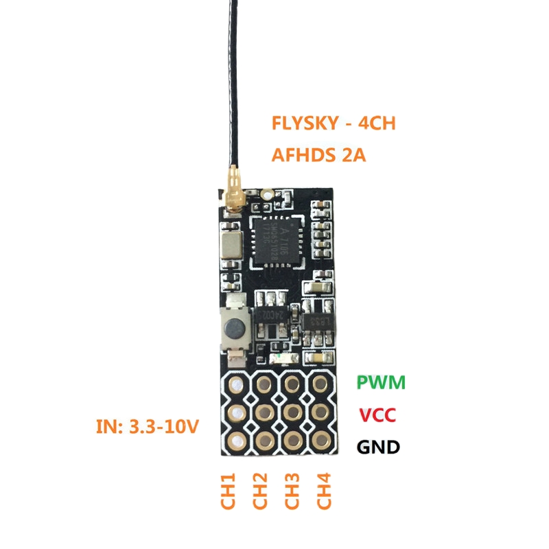 Flysky FS2A ミニレシーバー 4CH AFHDS  - Drone Battery Lipo のレビューと価格