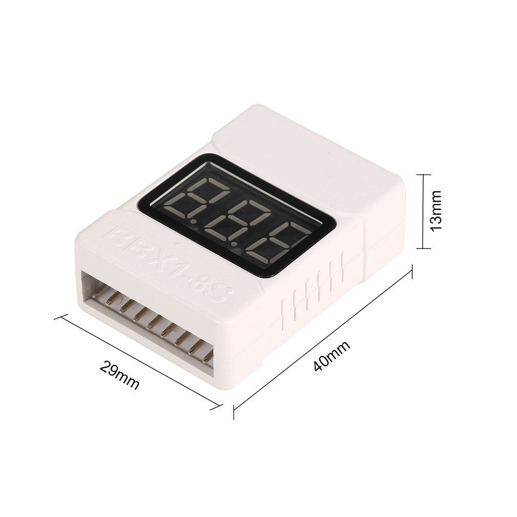 1-8S Lipo バッテリー電圧テスター低電圧ブザーアラー - Drone Battery Voltage Checker のレビューと価格