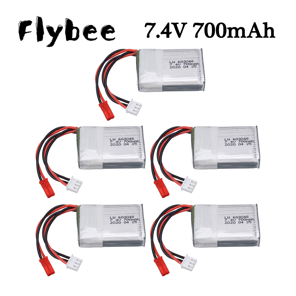 7.4V 700mAh 25c リポバッテリー MJXRC  - Drone Battery Connector のレビューと価格