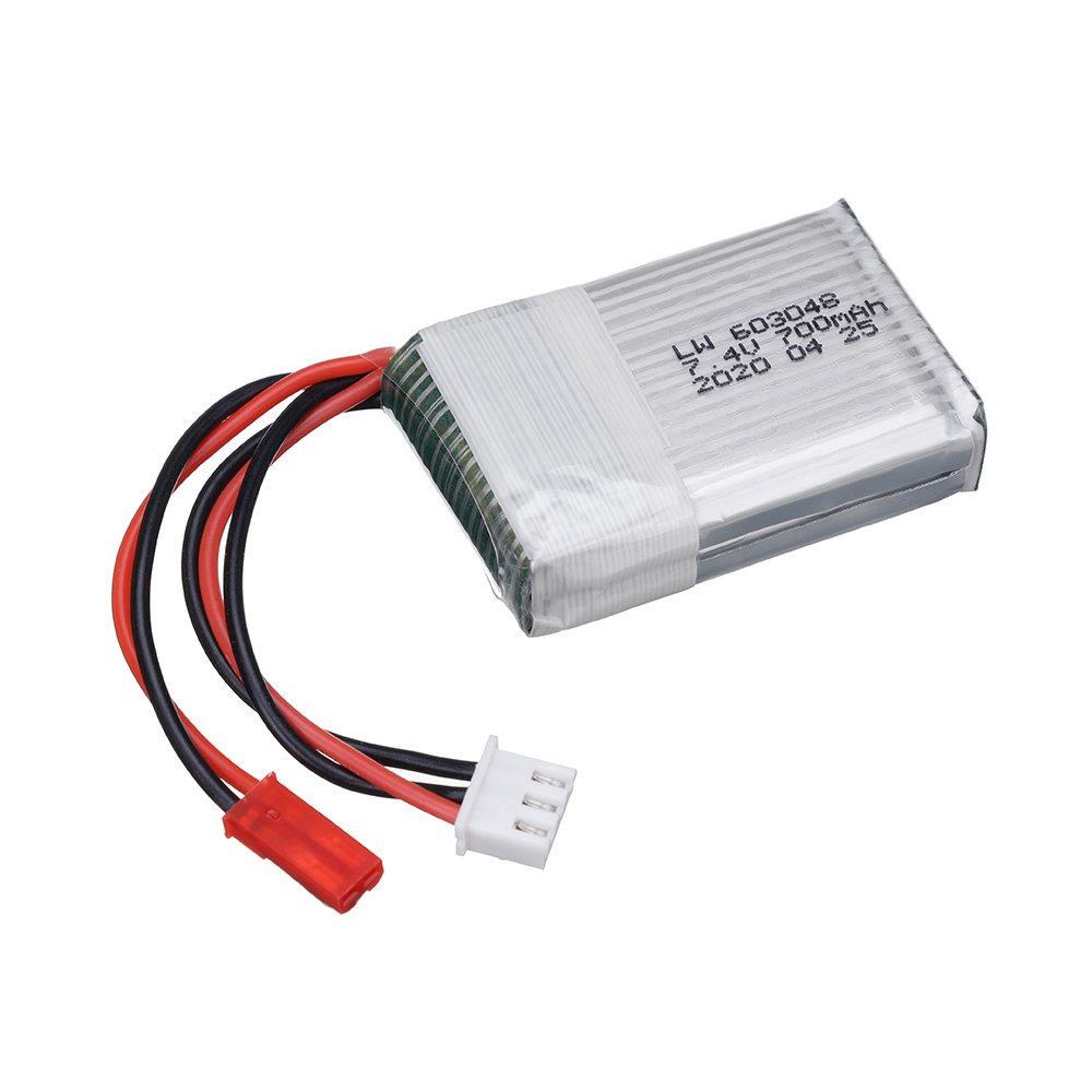 7.4V 700mAh 25c リポバッテリー MJXRC  - Drone Battery Connector のレビューと価格