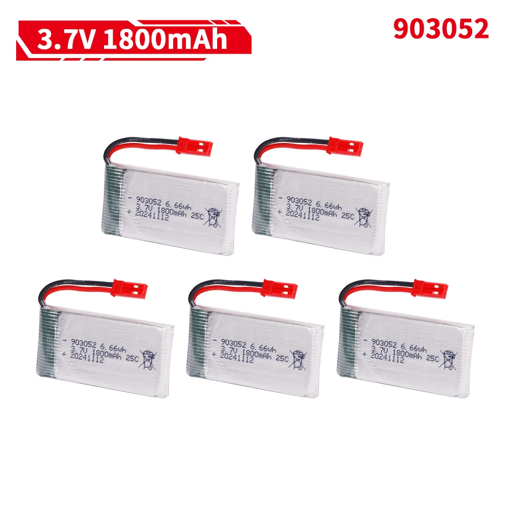 3.7V 1800mAh 903052リポバッテリー XH4 - Drone Battery Charger のレビューと価格