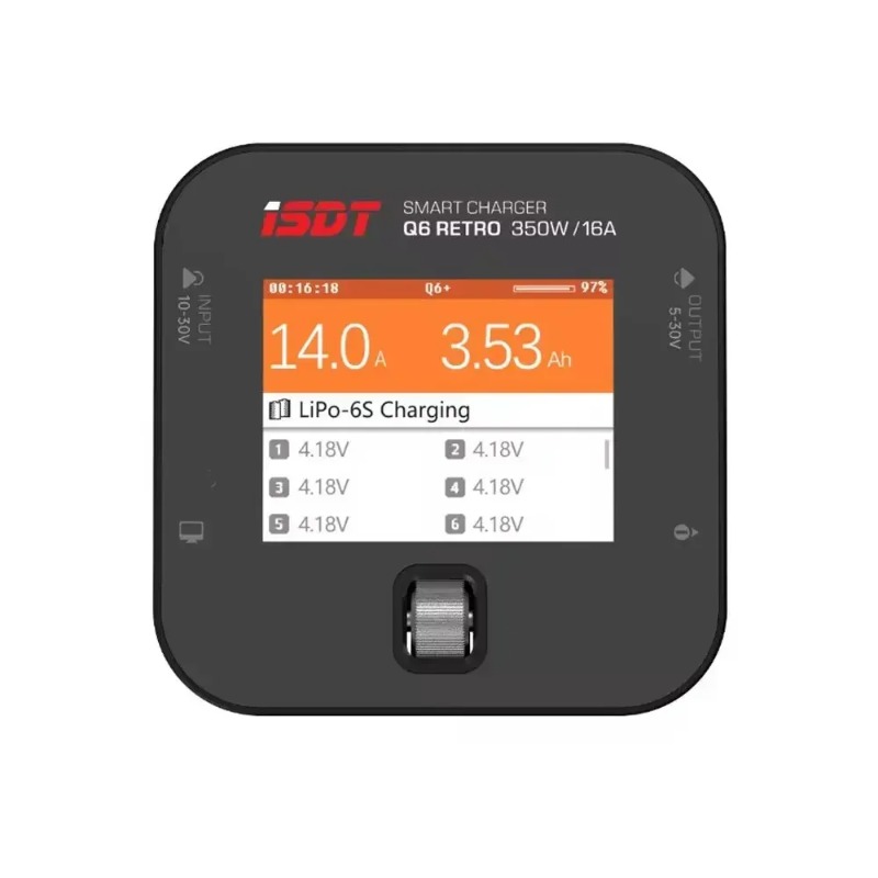 ISDT Q6 レトロ DC 充電器/放電器 350W 16 - Drone Battery Smart のレビューと価格